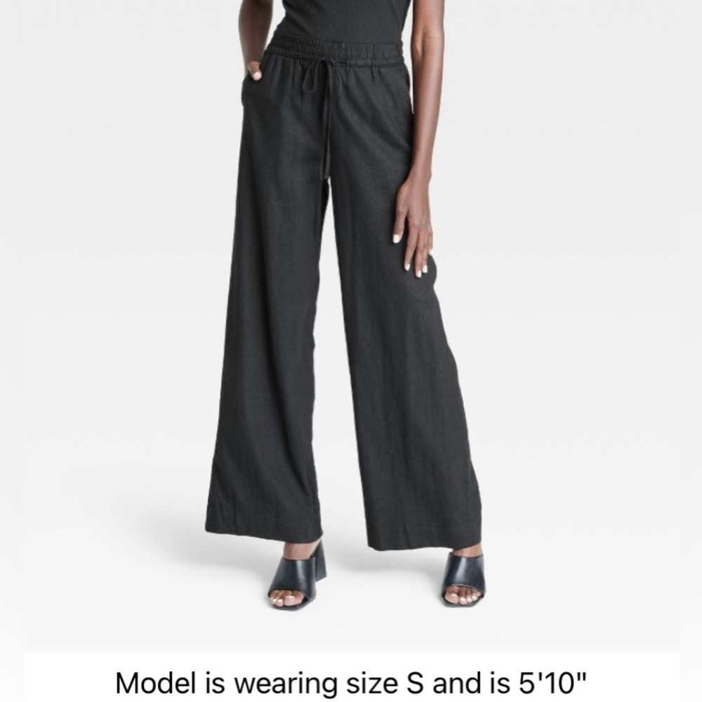 A New Day-Target-Women’s High-Rise, Wide Leg, Pull-On Linen Pants - Medium NWT